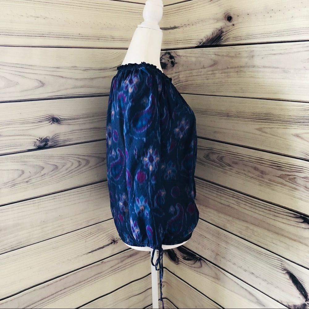 Lucky Brand Purple Patterned Blouse Small - Picture 4 of 6